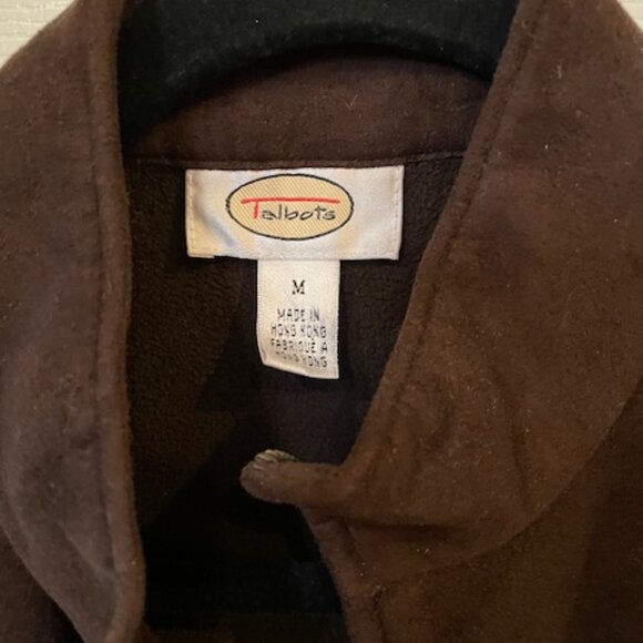 Talbots faux suede brown vest; sz MED very good condition - Picture 2 of 3